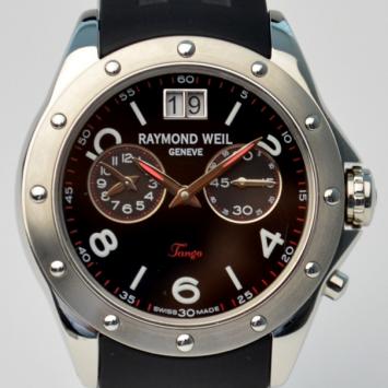 Raymond Weil Tango SS Black Unisex Chronograph 