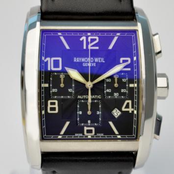 Pre Owned Raymond Weil Don Giovanni SS Black Mens Chronograph 