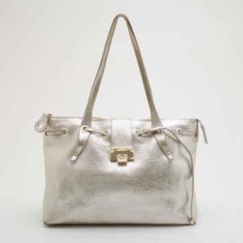 Jimmy Choo Metallic Glitter Rhea Tote