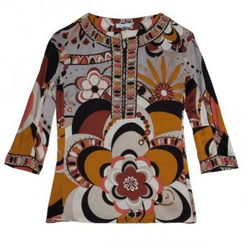 Emilio Pucci Printed Silk Shirt S