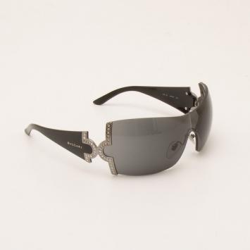 Bvlgari Temple Embellished Temple Shield Sunglasses