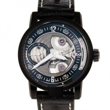 Pre Owned Armin Storm Navy and Grey Stainless Steel Gravity Earth Men's Wristwatch 43.4MM