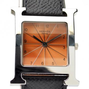 Hermes Heure H SS Maroon Ladies Wristwatch