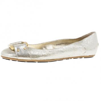 Jimmy Choo Metallic Morse Ballet Flats Size 38
