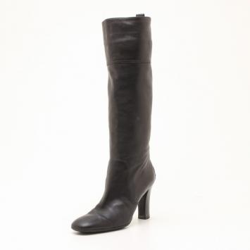 Tod's Black Leather Tall Boots Size 39.5