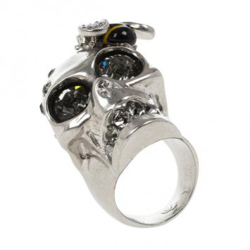 Alexander McQueen Bee Skull Ring Size 54