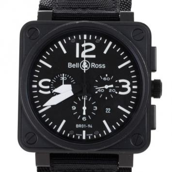 Pre Owned Bell & Ross Black Stainless Steel BR 01-94 Men's Wristwatch 46MM