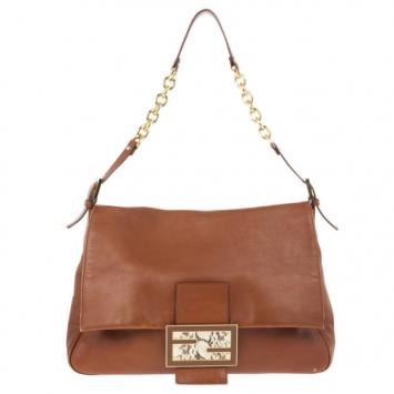 Fendi Brown Leather Big Mama Shoulder Bag