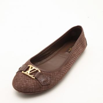 Louis Vuitton Suede Oxford Ballerina Flats Size 37.5