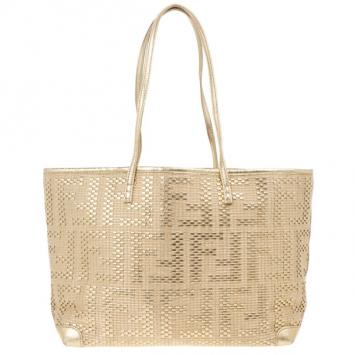 Fendi Gold Matrioska Woven Tote