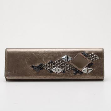 Gucci Metallic 'Broadway' Bejewelled Clutch