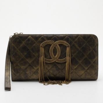 Chanel Byzance Embroidered Chain Evening Clutch