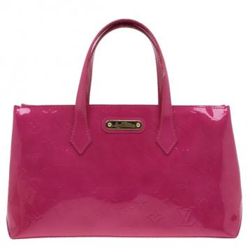 Louis Vuitton Pink Monogram Vernis Wilshire Satchel PM
