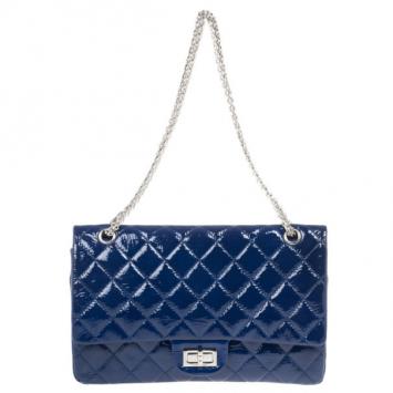 Chanel Blue Patent Leather 2.55 Reissue 227