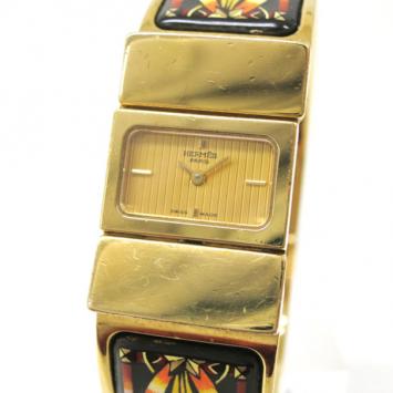 Hermes Louet Ladies Wristwatch GP Gold Black