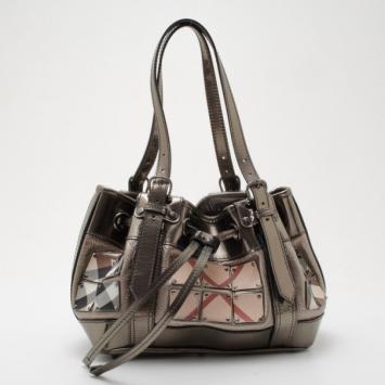 Burberry Metallic Trim Nova Check Baby Beaton Bag