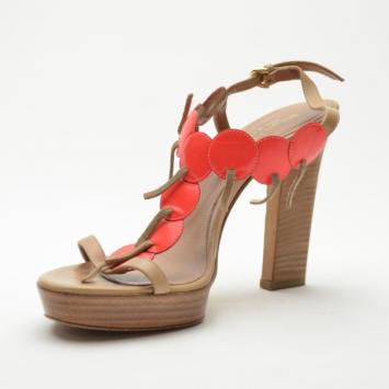 Sergio Rossi Cherry Platform Sandals Size 38.5