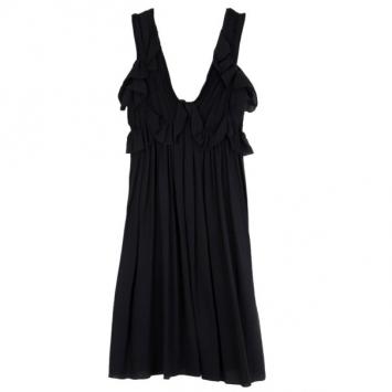 Chloe Gathered Silk Dress S