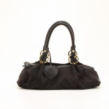 Moschino Monogram Logo Black Shoulder Bag 