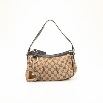 Gucci Monogram GG Heart Small Shoulder Bag 