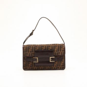 Fendi Tobacco Monogram Zucca Shoulder Bag 
