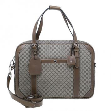Pre Owned Gucci Brown Diamante Supreme Briefcase