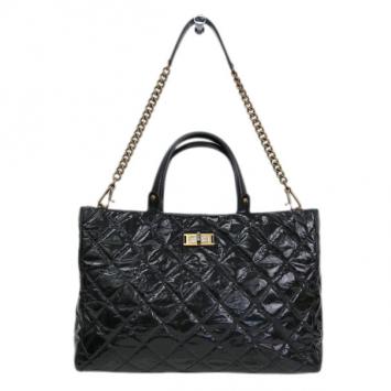 Chanel Black Patent Leather Rita Tote