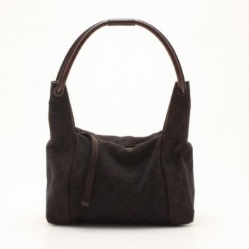 Gucci Black GG Monogram Medium Hobo