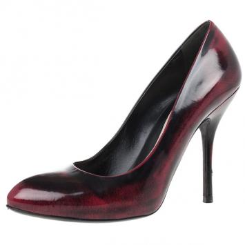 Gucci Red and Black Leather Sofia Pumps Size 37.5