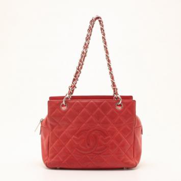 Chanel Red Grand Shopping Tote  