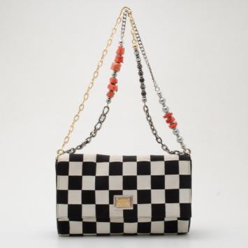 Dolce and Gabbana Check Printed Compact Shoulder Bag