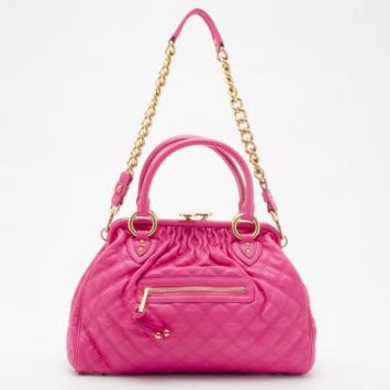 Marc Jacobs Quilted Hot Pink Stam Satchel