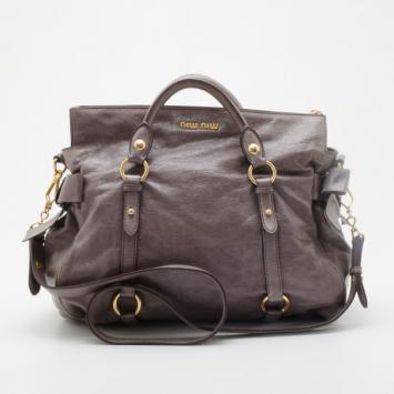 Miu Miu Vitello Lux Large Bow Bag 