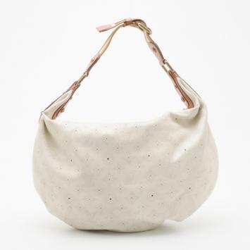 Louis Vuitton Perforated White Leather Onatah GM Hobo