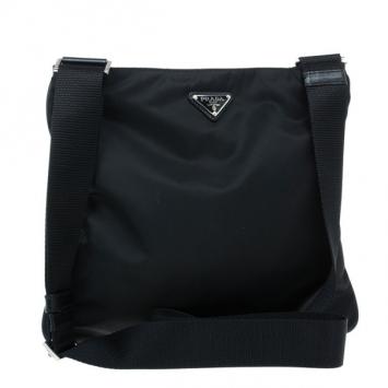 Prada Black Nylon Messenger Bag