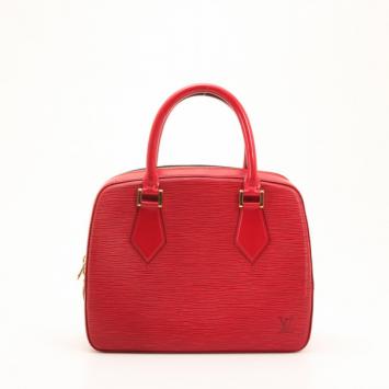 Louis Vuitton Red Epi Leather Sablon Satchel Bag