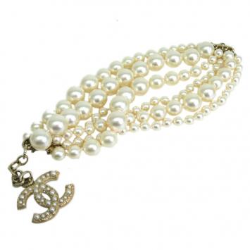 Chanel Multi Strand Pearl Bracelet