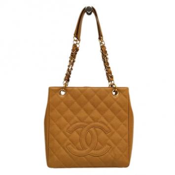 Chanel Beige Caviar Petite Shopper Tote PST