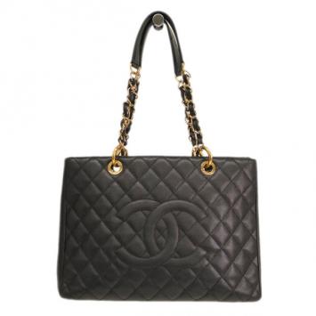 Chanel Black Caviar Grand Shopper Tote GST
