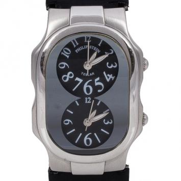 Philip Stein Black Stainless Steel Teslar Women's Wristwatch 27MM