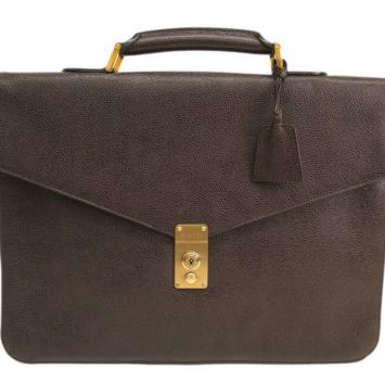 Pre Owned Chanel Brown Caviar Briefcase