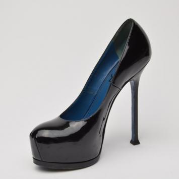 Yves Saint Laurent  Black Tribute Double Platform Pumps Size 38