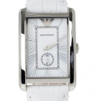 Emporio Armani White Stainless Steel AR1672 Women's Wristwatch 20MM