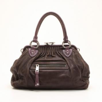 Marc Jacobs Brown and Purple Python Trim Stam