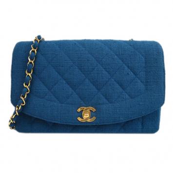 Chanel Blue Denim Single Flap Shoulder Bag