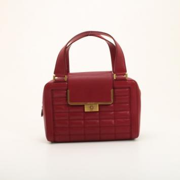 Jimmy Choo Red Calfskin Catherine Box Satchel 