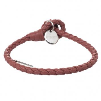 Bottega Veneta Woven Intrecciato Leather Knot Bracelet M