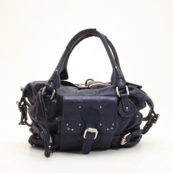 Chloe Navy Blue Large Paddington Tote