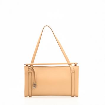 Cartier Beige Cabochon Flap Shoulder Bag