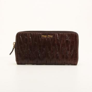 Miu Miu Matelasse Leather Wallet